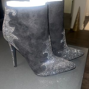 Brand new rhinestone booties